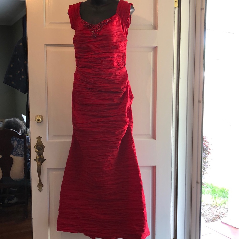 Red formal dress